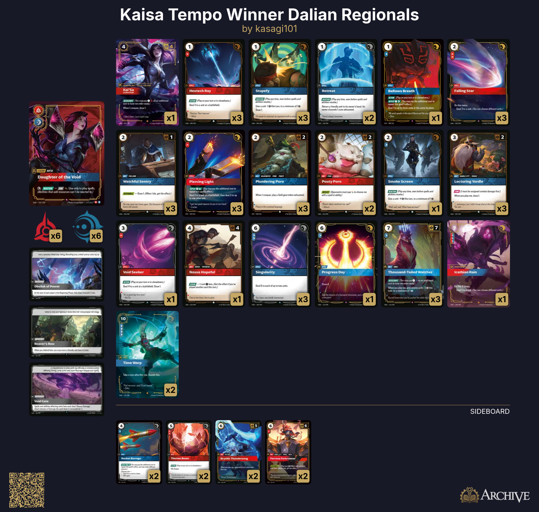 Kai'sa Tempo Deck — Dalian Regional 1st Place | Chinese Language